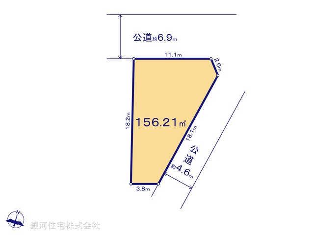 G00385944 神奈川県横浜市旭区万騎が原 土地 4980万円【区画図】