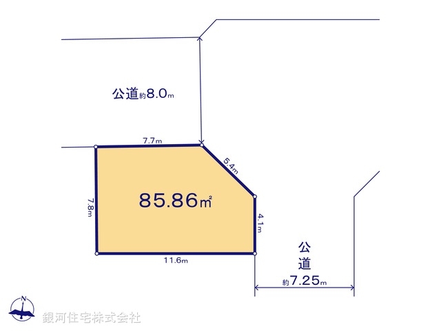 G00385948 東京都杉並区清水２丁目 土地 6830万円【区画図】