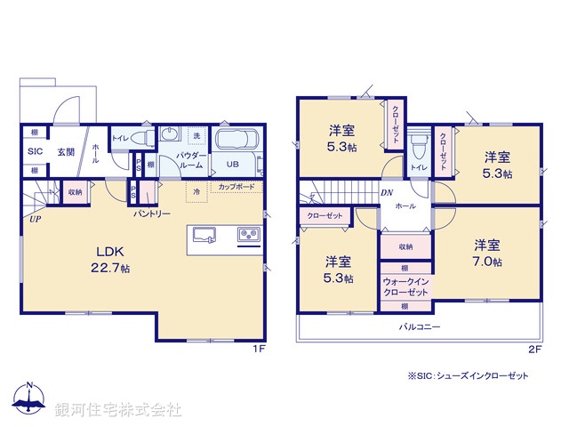 G00385951 神奈川県横浜市金沢区釜利谷東３丁目 新築一戸建て 5490万円【間取図】