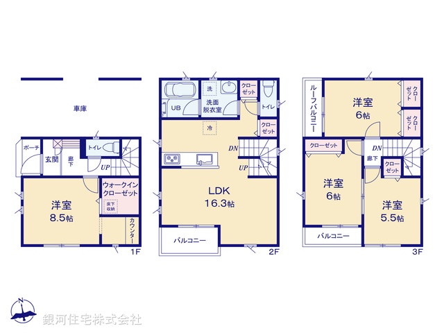 G00385983 埼玉県川口市芝西１丁目 新築一戸建て 5280万円【間取図】