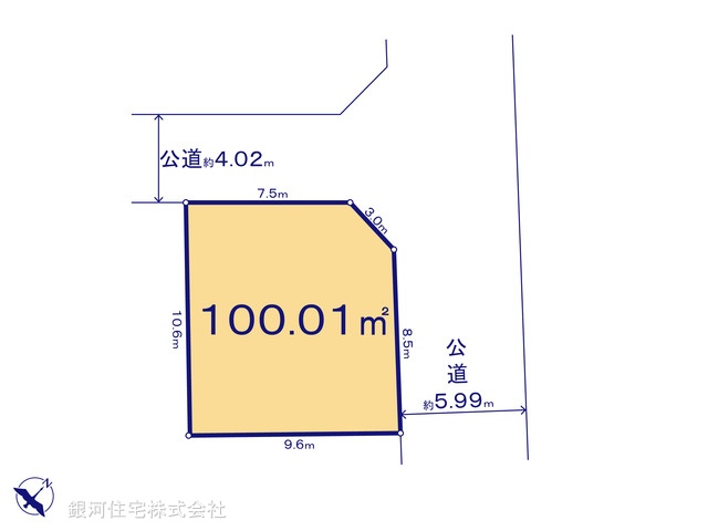 G00385992 埼玉県上尾市壱丁目北 土地 1980万円【区画図】