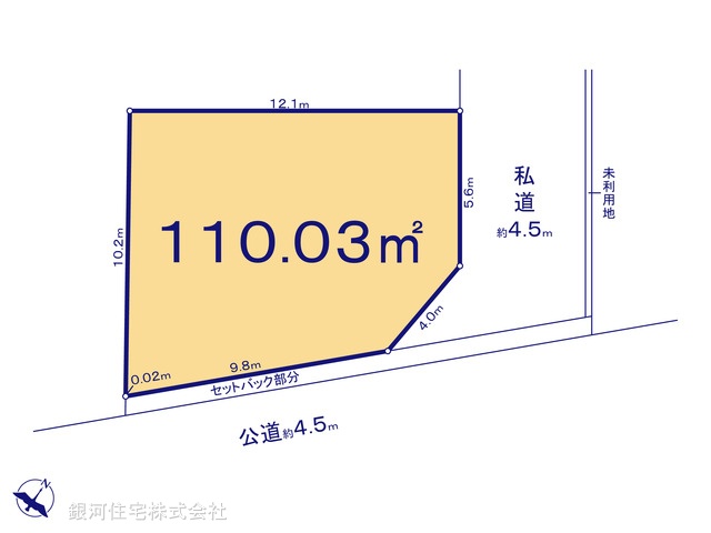 G00386000 東京都東村山市恩多町３丁目 土地 3690万円【区画図】