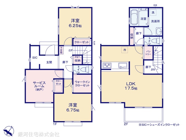G00386017 埼玉県富士見市大字鶴馬 新築一戸建て 4599万円【間取図】