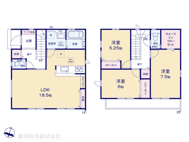 G00386041 千葉県市川市北方３丁目 新築一戸建て 4230万円【間取図】