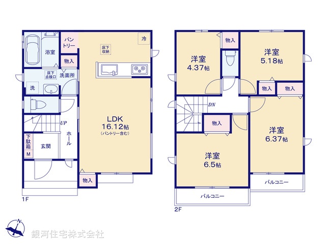 G00386051 東京都葛飾区東水元５丁目 新築一戸建て 4690万円【間取図】