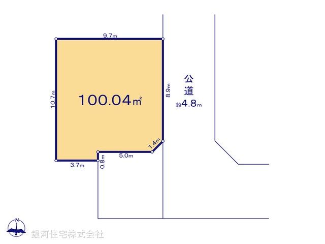 G00386054 埼玉県新座市石神４丁目 土地 2890万円【区画図】