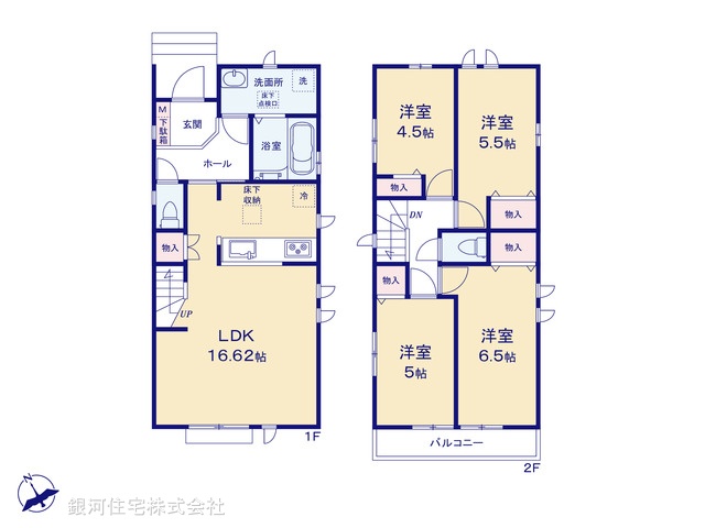 G00386077 東京都昭島市拝島町２丁目 新築一戸建て 3690万円【間取図】