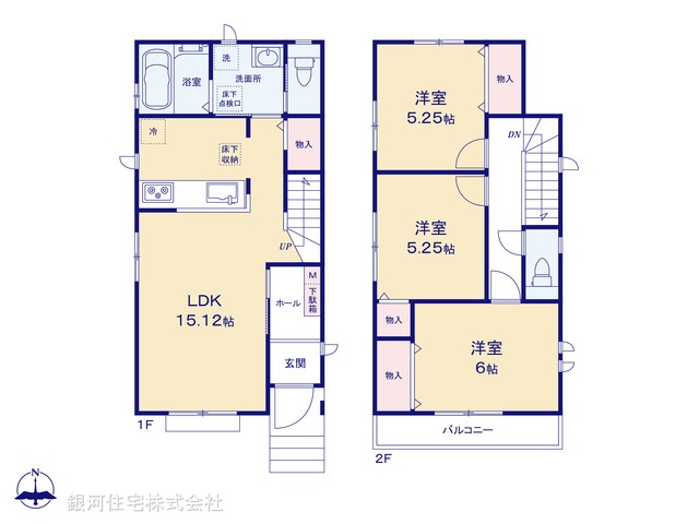 G00386081 東京都八王子市散田町２丁目 新築一戸建て 3490万円【間取図】