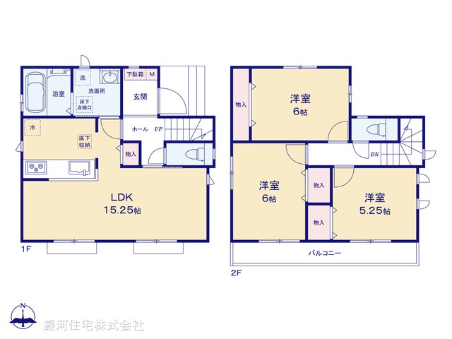 G00386082 東京都八王子市散田町２丁目 新築一戸建て 3790万円【間取図】