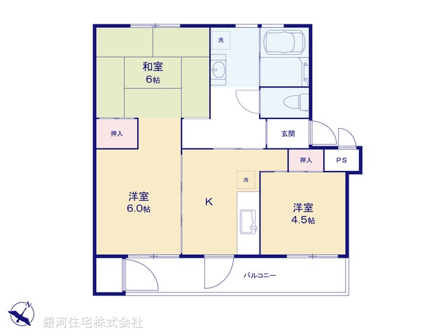 G00386090 千葉県船橋市緑台２丁目 中古マンション 570万円【間取図】