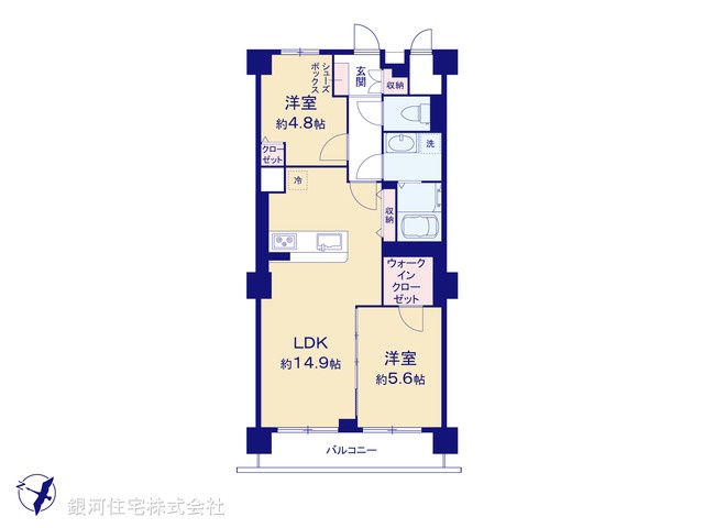 G00386091 千葉県松戸市常盤平３丁目 中古マンション 1798万円【間取図】