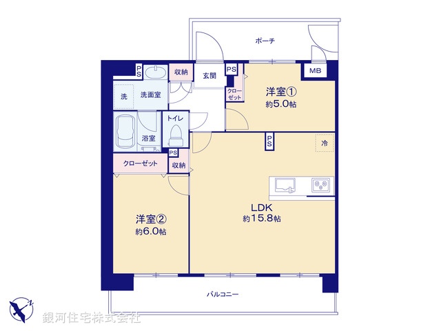 G00386103 神奈川県横浜市戸塚区秋葉町 中古マンション 1880万円【間取図】