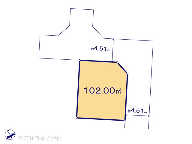 G00386142 神奈川県茅ヶ崎市今宿 土地 2670万円【区画図】