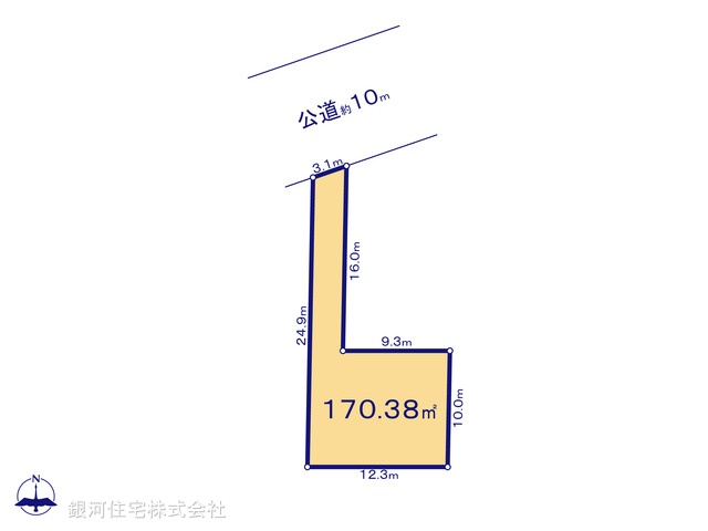 G00386158 東京都青梅市新町７丁目 土地 2280万円【区画図】