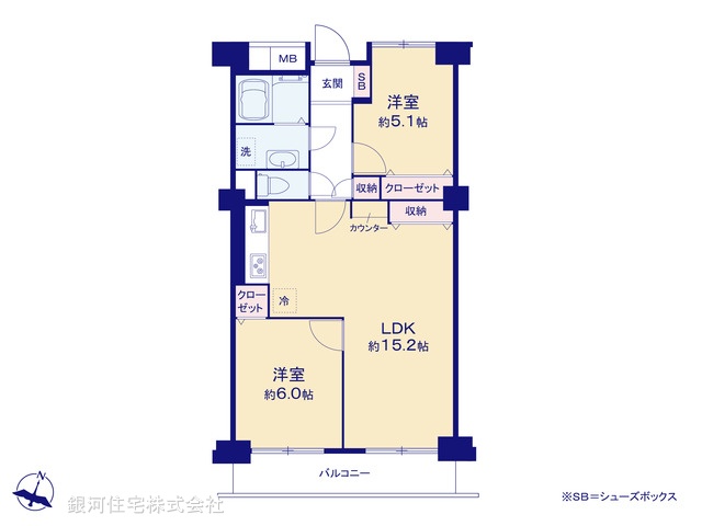 G00386164 千葉県松戸市稔台７丁目 中古マンション 1798万円【間取図】