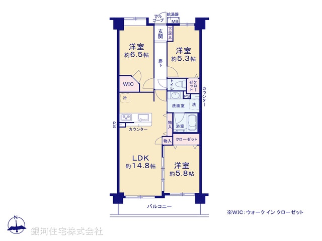 G00386166 埼玉県戸田市本町５丁目 中古マンション 4999万円【間取図】