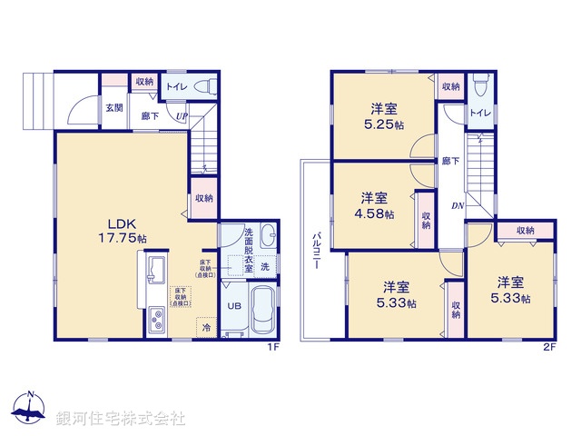 G00386210 埼玉県さいたま市見沼区堀崎町 新築一戸建て 3880万円【間取図】