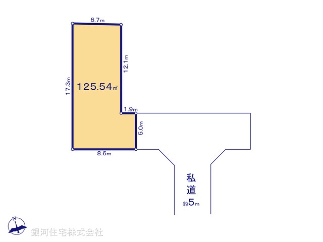 G00386215 東京都八王子市弐分方町 土地 1490万円【区画図】