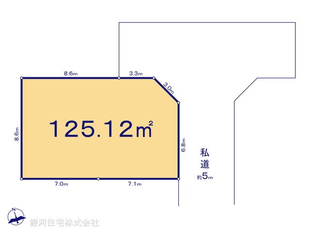 G00386217 東京都八王子市弐分方町 土地 1690万円【区画図】
