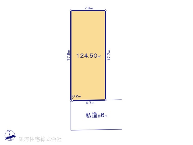 G00386218 東京都八王子市弐分方町 土地 1840万円【区画図】