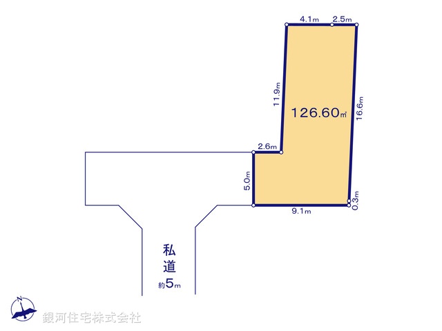 G00386221 東京都八王子市弐分方町 土地 1490万円【区画図】
