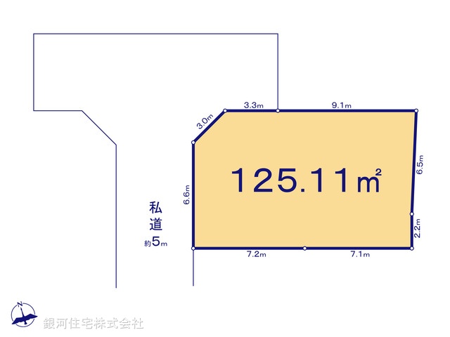 G00386222 東京都八王子市弐分方町 土地 1690万円【区画図】