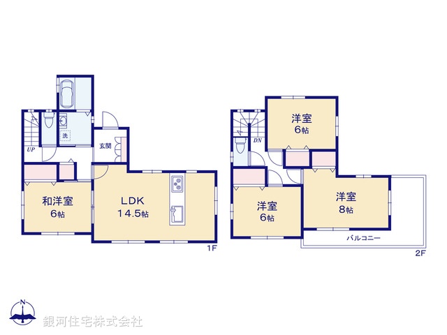 G00386229 千葉県鎌ヶ谷市鎌ヶ谷９丁目 中古一戸建て 2599万円【間取図】