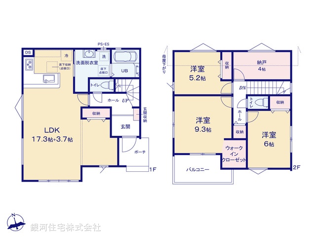 G00386235 千葉県船橋市芝山７丁目 新築一戸建て 4899万円【間取図】