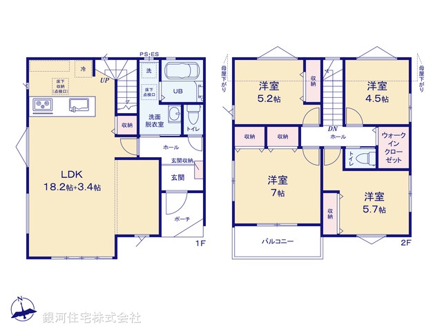 G00386236 千葉県船橋市芝山７丁目 新築一戸建て 4899万円【間取図】