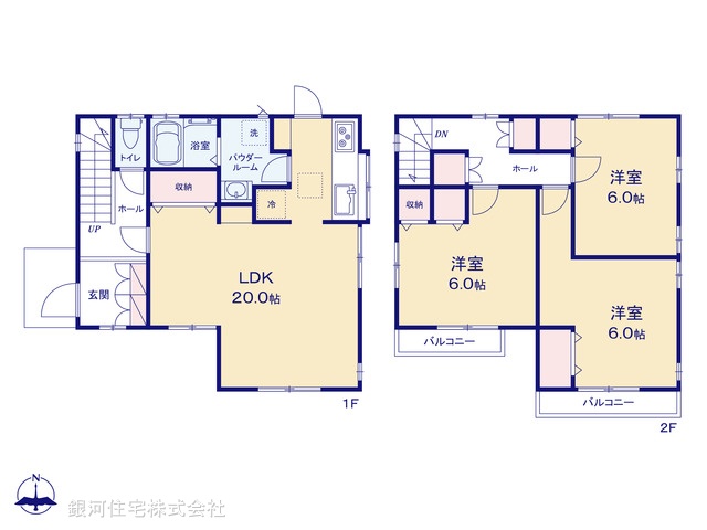G00386271 神奈川県川崎市多摩区生田５丁目 中古一戸建て 3399万円【間取図】