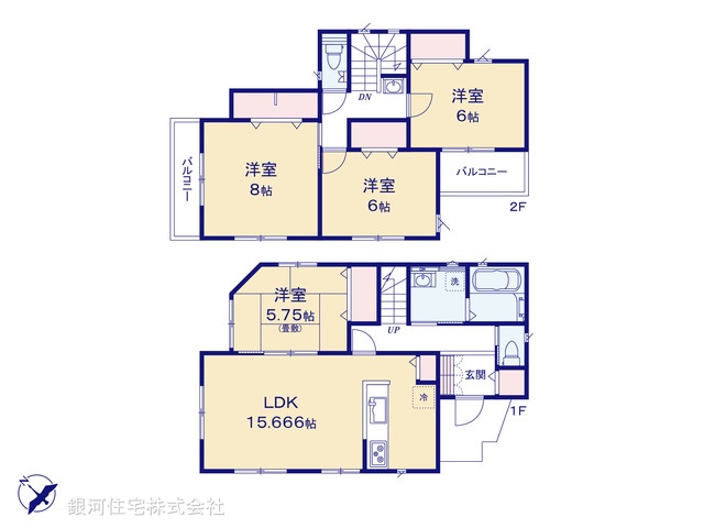 G00386275 東京都八王子市戸吹町 新築一戸建て 2890万円【間取図】