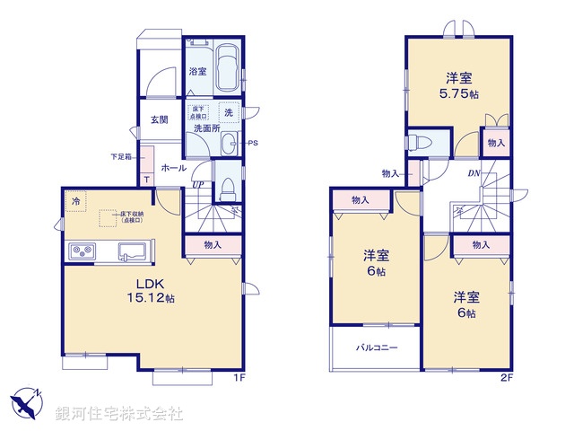 G00386282 埼玉県所沢市和ヶ原２丁目 新築一戸建て 2890万円【間取図】