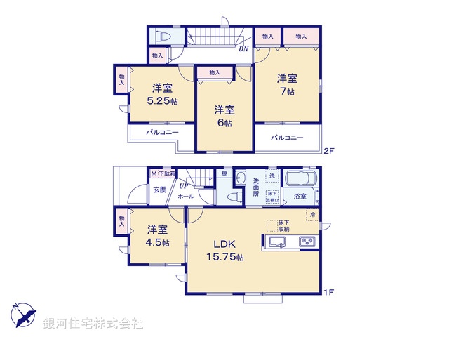 G00386285 千葉県習志野市袖ヶ浦１丁目 新築一戸建て 4890万円【間取図】