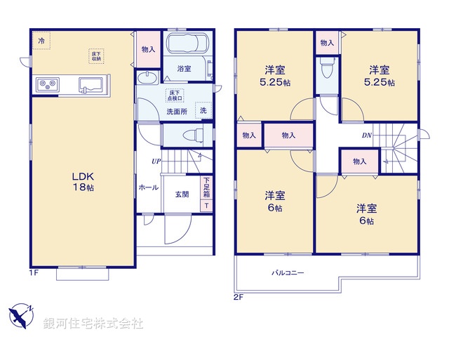 G00386328 埼玉県三郷市番匠免１丁目 新築一戸建て 3190万円【間取図】