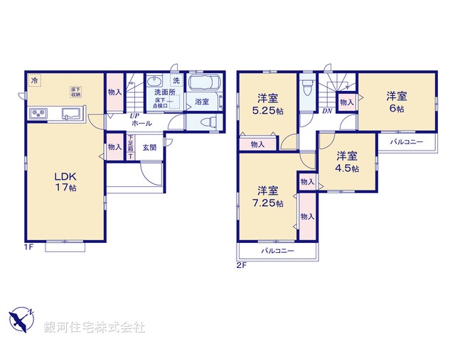 G00386329 埼玉県三郷市番匠免１丁目 新築一戸建て 3690万円【間取図】