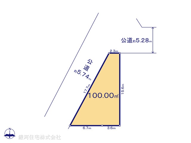 G00386333 東京都府中市幸町１丁目 土地 6100万円【区画図】