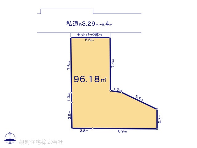 G00386334 東京都大田区新蒲田２丁目 土地 7680万円【区画図】