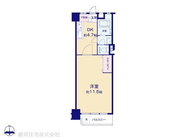 G00386351 神奈川県川崎市川崎区宮前町 中古マンション 2080万円【間取図】