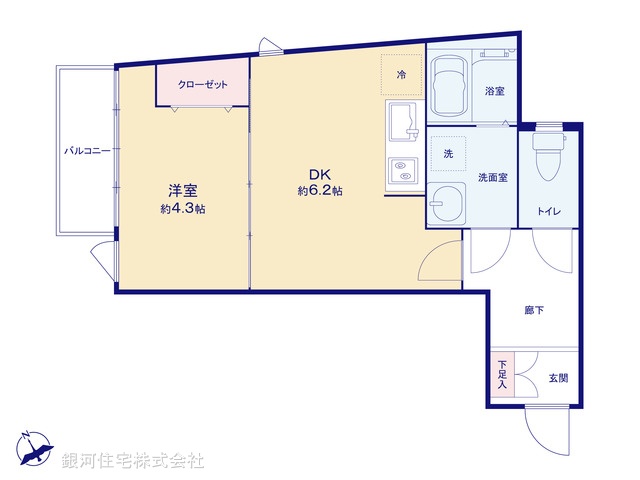 G00386362 東京都目黒区青葉台３丁目 中古マンション 5699万円【間取図】