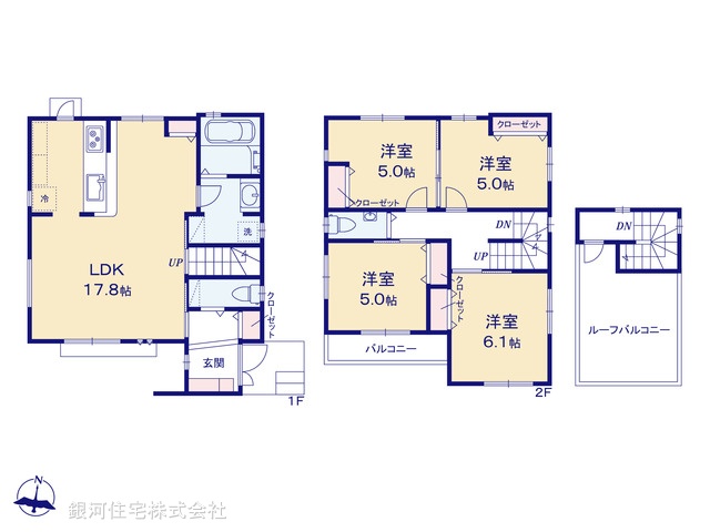 G00386373 埼玉県所沢市小手指元町３丁目 新築一戸建て 4180万円【間取図】