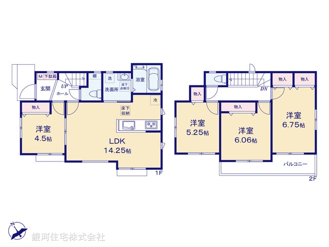 G00386394 千葉県習志野市袖ヶ浦１丁目 新築一戸建て 4590万円【間取図】