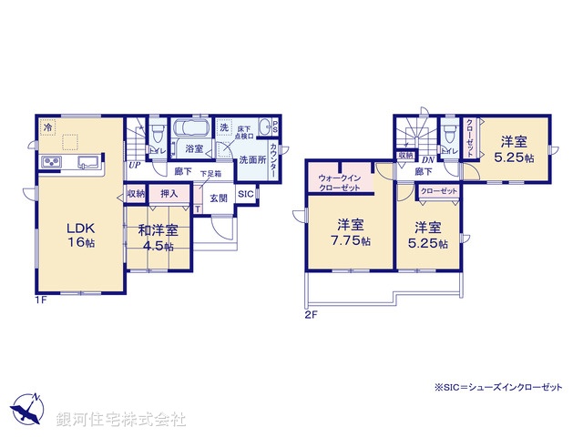 G00386399 千葉県四街道市内黒田 新築一戸建て 3690万円【間取図】