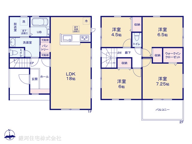 G00386414 千葉県千葉市若葉区小倉台６丁目 新築一戸建て 3790万円【間取図】
