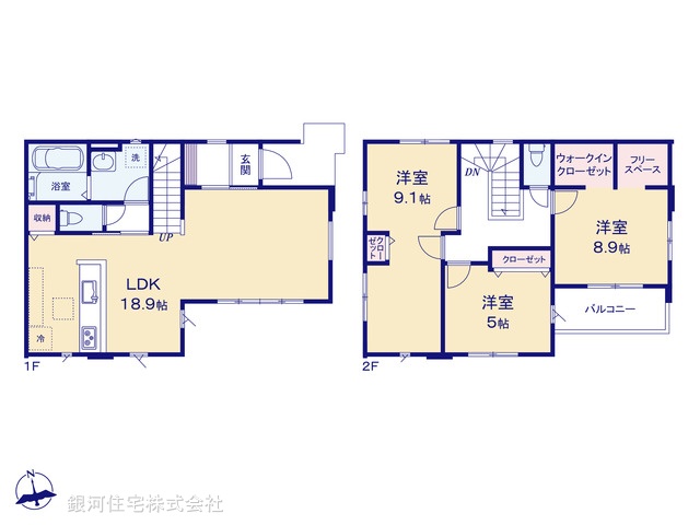 G00386418 千葉県船橋市夏見２丁目 新築一戸建て 5698万円【間取図】
