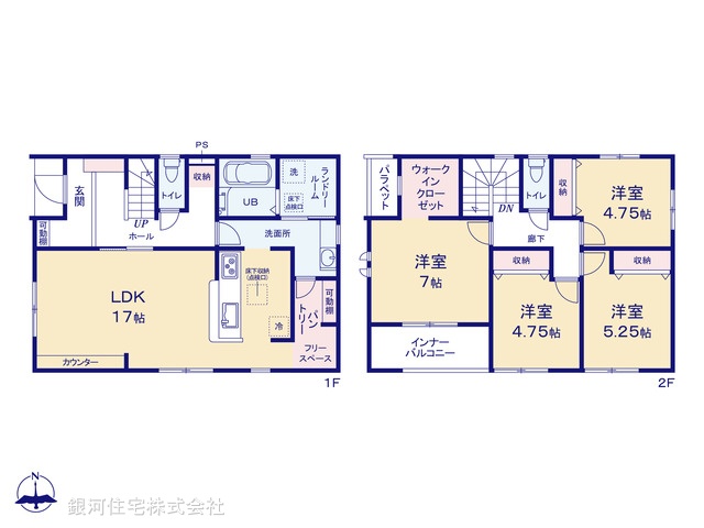 G00386426 千葉県船橋市三山９丁目 新築一戸建て 4490万円【間取図】