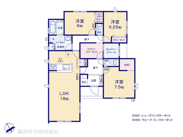 G00386463 埼玉県深谷市上野台 新築一戸建て 3190万円【間取図】