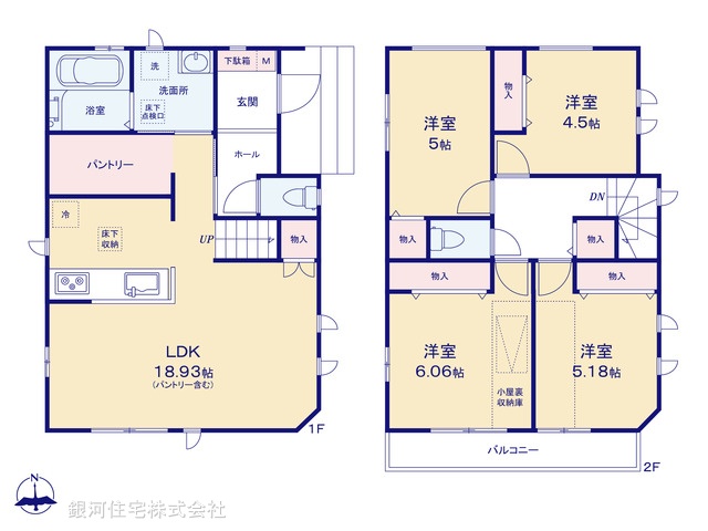 G00386486 埼玉県川口市上青木２丁目 新築一戸建て 4790万円【間取図】