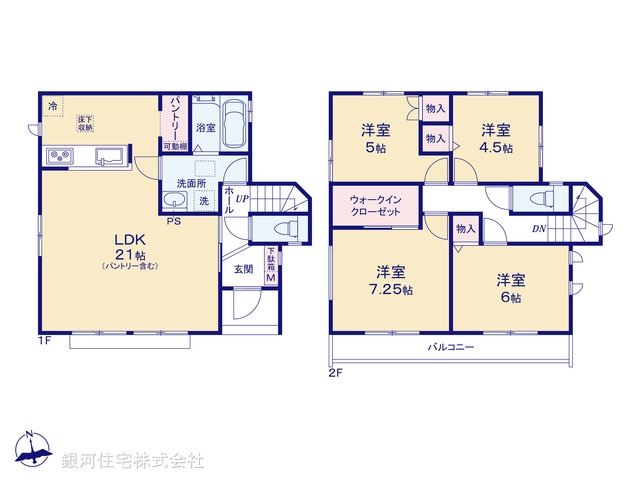 G00386611 神奈川県横浜市瀬谷区本郷１丁目 新築一戸建て 5190万円【間取図】