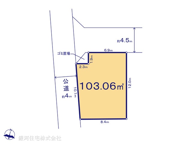 G00386625 埼玉県さいたま市桜区道場３丁目 土地 2690万円【区画図】
