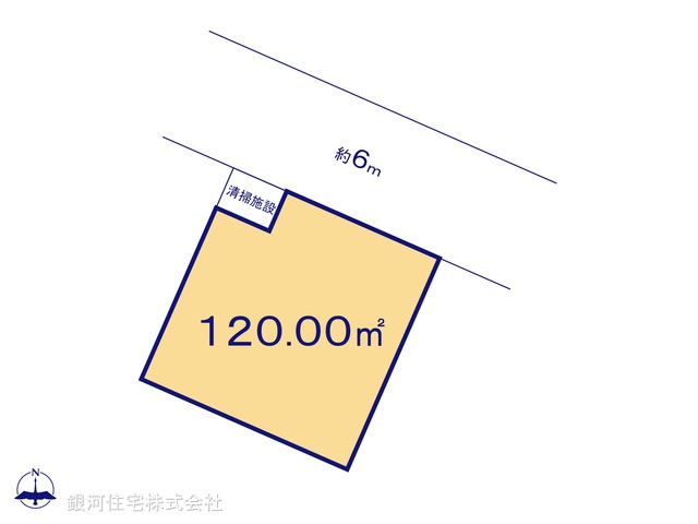 G00386656 埼玉県春日部市新宿新田 土地 1390万円【区画図】